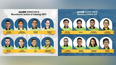 Business News | Kota Coaching Now Fulfilling Students' Dream of Studying at MIT and Oxford