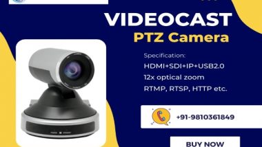 Business News | Enhance Your Video Quality with Newly Launched VIDEOCAST PTZ Camera by Sky Wire Broadcast