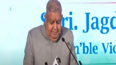 World News | VP Dhankhar Addresses the Indian Community in Qatar, Thanks Emir for FIFA WC Invite