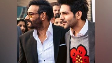 Entertainment News | Kartik Aaryan, Ajay Devgn's Great Camaraderie Captured in Photo