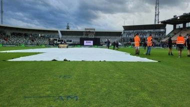 Sports News | Toss for Third T20I Between IND-NZ Delayed Due to Rain