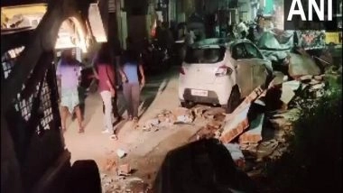 India News | One Injured, Vehicle Damaged as Wall of Chennai School Collapses