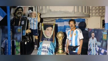 Sports News | Argentina Fan from Kolkata Leaves for Qatar to Support Lionel Messi in His Quest for World Cup Title