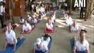 World News | G20 Event: Heads of Foreign Missions Perform Yoga at Beach in Andaman and Nicobar Islands