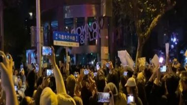 World News | Protesters Chant 'Step Down CCP' in Shanghai Against China's Zero-Covid Policy