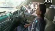 India News | YSRTP Chief Sharmila's Car Towed Away with Her Sitting Inside by Hyderabad Police