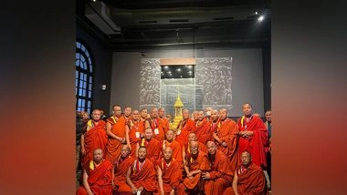 World News | Bhutanese Monks Pay Obeisance to Buddha Relics on Last Day of India Tour