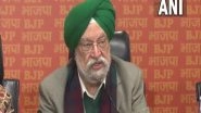 India News | Around 10 Lakh People Will Benefit from Our Housing Scheme in Delhi, Says BJP's Hardeep Singh Puri