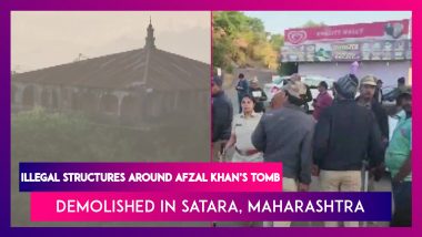 Maharashtra Anti-Encroachment Drive: Illegal Structures Built Around Afzal Khan’s Tomb In Satara Demolished