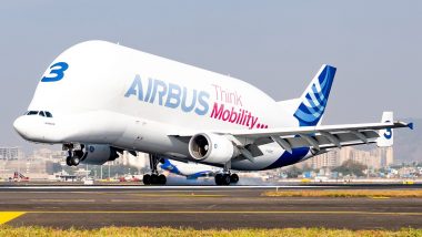 Airbus Beluga Super Transporter Makes First Appearance at Mumbai Airport, Leaves Passengers Awestruck (See Pics)