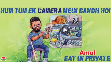 Amul Topical on Virat Kohli Hotel Room Filmed and Leaked Video Row Says, ‘Hum Tum Ek Camera Mein Bandh Ho!’