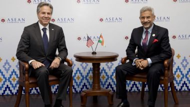 ASEAN-India Summit 2022: EAM S Jaishankar Discusses Ukraine Conflict, Indo-Pacific With US Secretary of State Antony Blinken in Cambodia