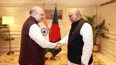 Home Minister Amit Shah Meets Bangladeshi Counterpart Asaduzzaman Khan, Raises Issue of Attacks on Minorities, Temples