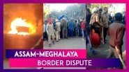 Assam-Meghalaya Border Dispute: SUV Set On Fire In Shillong After Six People Killed In Mukroh; Internet Services Suspended In Seven Meghalaya Districts