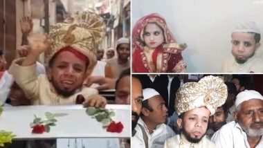Video: Azeem Mansuri, Two-and-a-Half Feet Tall Man Fulfills His Dream, Marries Two-Feet Tall Girl Bushra in Uttar Pradesh