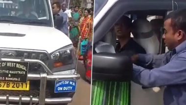 West Bengal Shocker: Man Behaves Like Dog, 'Barks' at BDO After Bankura Administration Prints His Surname As ‘Kutta’ Instead of ‘Dutta’ in Ration Card (Watch Video)