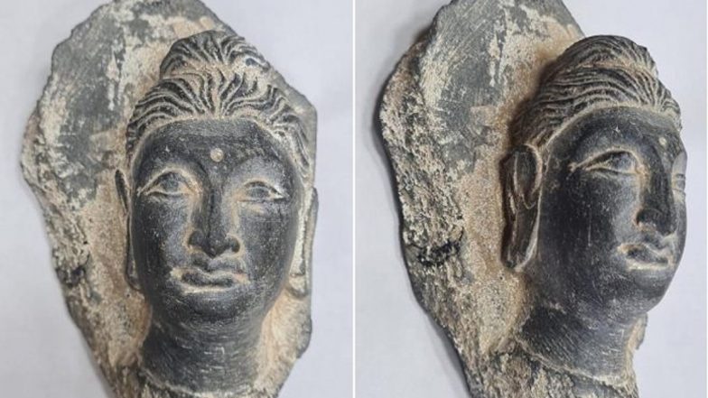 Buddha Antique Stone Sculpture From 2nd or 3rd Century Seized From Foreign National at Attari Border