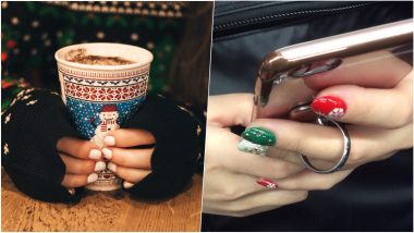 Easy Christmas 2022 Nail Art Ideas & Tutorials: From Subtle Wreath Design to Jazzy Santa Nail Manicure, Here's How You Can Style Your Nails for the Holidays