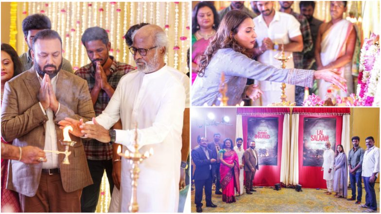 Lal Salaam Pooja Ceremony: Here’s Looking at Rajinikanth, Vishnu Vishal, Aishwarya Rajinikanth and Others’ Pictures From the Event