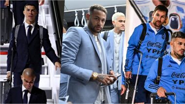 Cristiano Ronaldo, Neymar and Lionel Messi at FIFA World Cup 2022, View Pics & Videos of Portugal, Brazil and Argentina National Football Teams’ Touch Down in Qatar