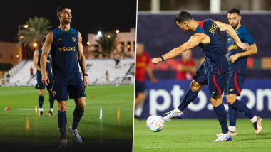 Cristiano Ronaldo ‘Focused’ Ahead of Portugal vs Uruguay Match at FIFA World Cup 2022, Shares Pictures From Training