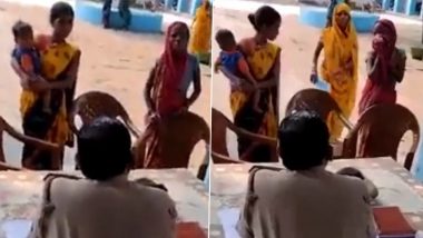 UP Shocker: Police Officer Caught on Camera Misbehaving, Using Derogatory Language With Dalit Complainant in Sitapur, Department Takes Action As Video Goes Viral