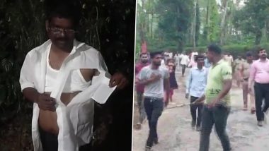 BJP MLA MP Kumaraswamy Beaten, His Clothes Torn by Locals After Elephant Kills Woman in Hullemane Village (See Pics)