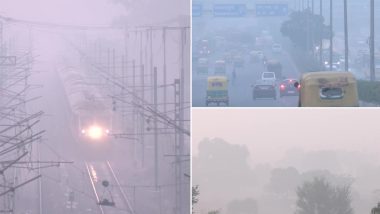 Delhites Wake Up to Lingering Smog Covering National Capital's Sky; Air Quality Index Under 'Very Poor' Category (See Pics)