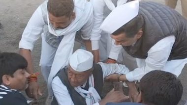 Video: Digvijaya Singh Falls During Bharat Jodo Yatra, Unhurt; BJP, Congress Spar Over Road Conditions