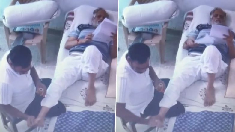 Satyendar Jain, Aam Aadmi Party Leader, Gets Foot Massage Inside Tihar Jail in Delhi, CCTV Video Surfaces