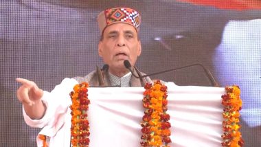 'Have Patience' Says Defence Minister Rajnath Singh After Crowd Demands Reclaiming PoK in Himachal Pradesh’s Jaisinghpur (Watch Video)