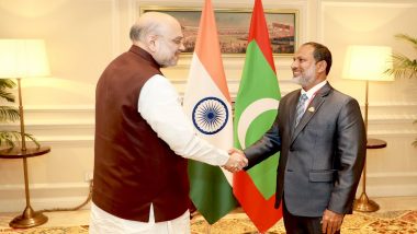 'No Money for Terror' Conference: Amit Shah Meets Maldives Home Minister Imran Abdulla