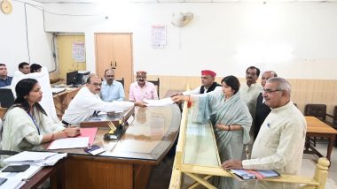 Mainpuri By-Election 2022: Samajwadi Party Candidate Dimple Yadav Files Nomination for Upcoming Bypoll in Uttar Pradesh