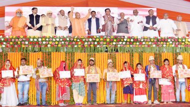 Uttar Pradesh CM Yogi Adityanath Blesses Over 1,000 Couple During Mass Marriage (See Pics)