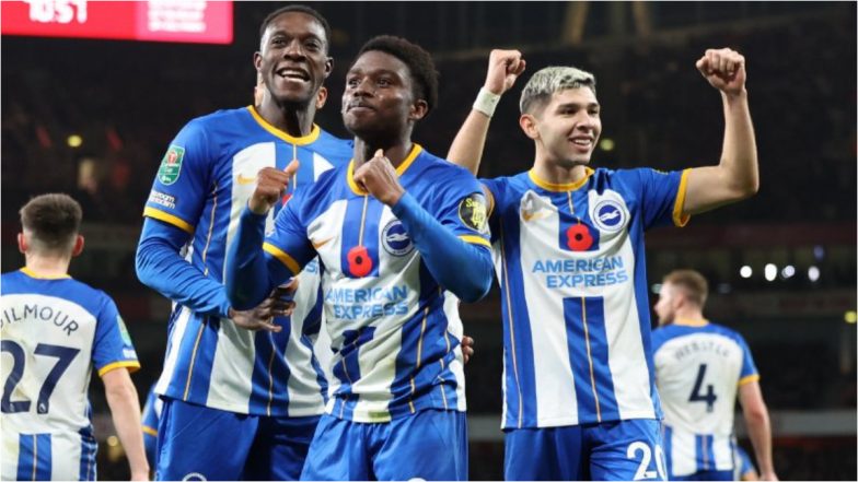 Arsenal 1–3 Brighton, Carabao Cup 2022–23: Gunners Knocked Out in Shock Defeat at Home (Watch Goal Video Highlights)