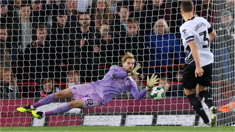 Liverpool 0-0 Derby County, Carabao Cup 2022–23: Reds Progress With Win on Penalties (Watch Goal Video Highlights)