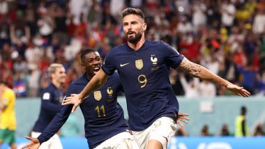France 4–1 Australia, FIFA World Cup 2022: Olivier Giroud Scripts Record As Defending Champions Begin Campaign in Style (Watch Goal Video Highlights)