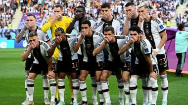 Germany Players Cover Their Mouths Ahead of Japan FIFA World Cup 2022 Match To Protest Against Ban on Wearing ‘OneLove’ Armband