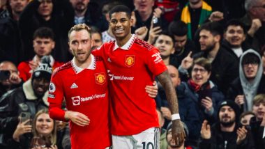 Marcus Rashford Credits Christian Eriksen for Helping Him Score His 100th Manchester United Goal in Premier League 2022–23 Win Over West Ham