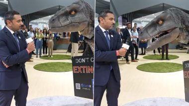 Frankie The Dino, Famed UN Climate Activist, Warns World Leaders About Extinction Threat at COP 27 Summit (Watch Video)