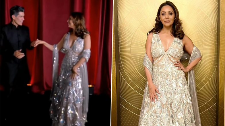 Gauri Khan Grooves With Manish Malhotra at Monaco Wedding in Silver Gown (Watch Video)