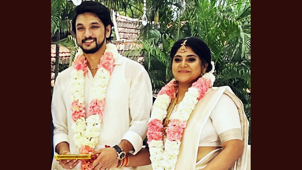 Gautham Karthik and Manjima Mohan Tie the Knot in Chennai! Newlyweds' Picture From the Wedding Ceremony Goes Viral | 🎥 LatestLY