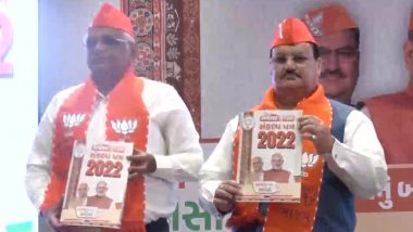 Gujarat Assembly Elections 2022: BJP Releases 40-Point Manifesto for Vidhan Sabha Polls; Promises Implementation of UCC Recommendation, Anti-Radicalisaton Cell