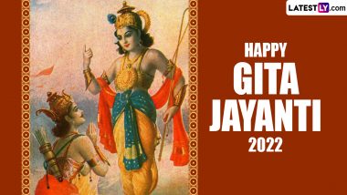 Gita Jayanti 2022 Images and HD Wallpapers for Free Download Online: Share WhatsApp Messages, Wishes and Greetings To Celebrate Gita Mahotsav