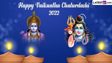 Happy Vaikuntha Chaturdashi 2022 Greetings and Wishes: Share WhatsApp Messages, Lord Vishnu Images, HD Wallpapers and SMS With Friends and Family