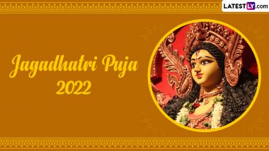 Jagaddhatri Puja 2022 Images and HD Wallpapers for Free Download Online: Share Jagdamba Puja Wishes, Dhatri Puja Greetings and WhatsApp Messages With Your Loved Ones