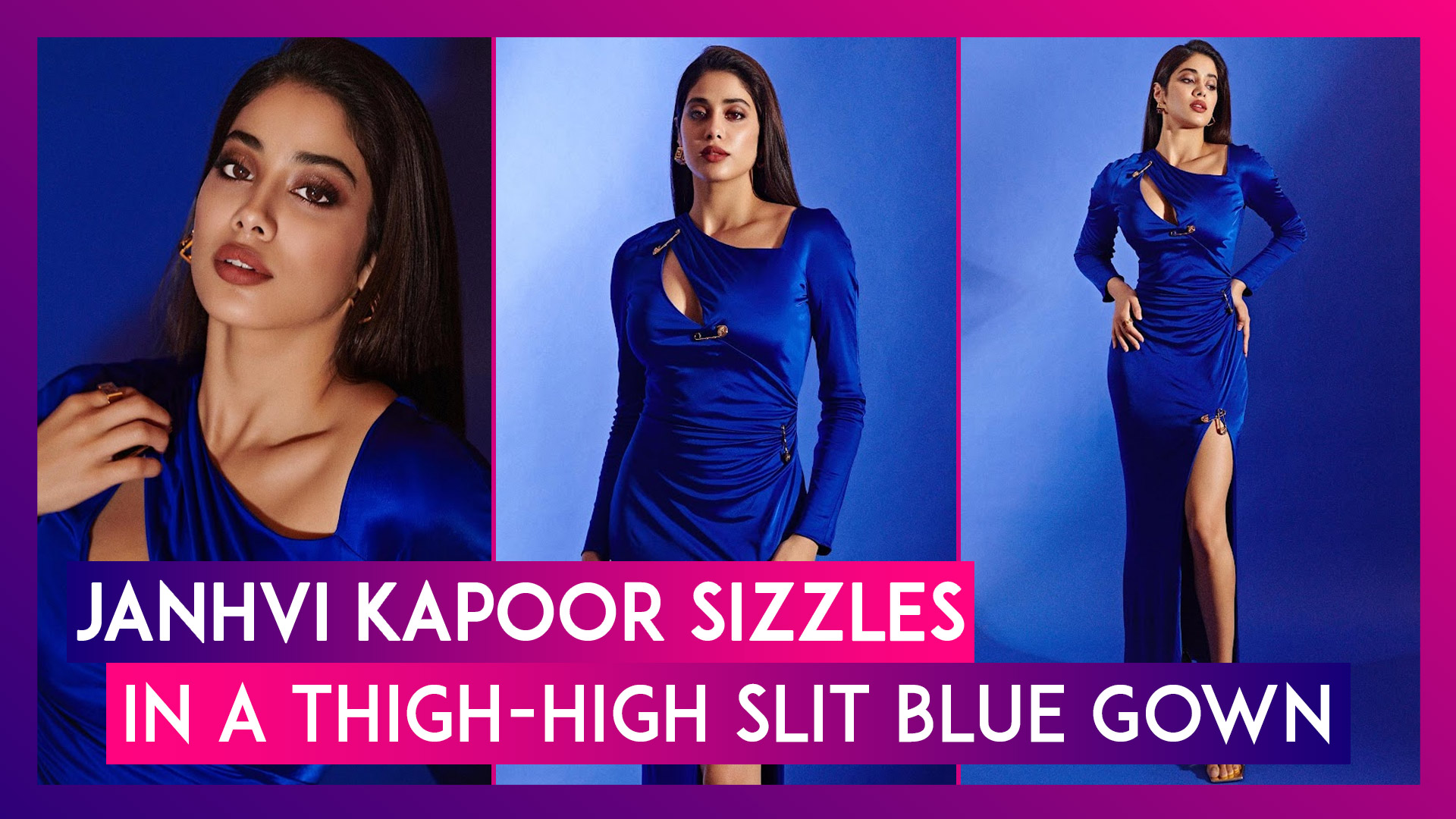 Janhvi Kapoor Sizzles In A Thigh-High Slit Blue Gown For Mili Promotions |   Watch Videos From LatestLY