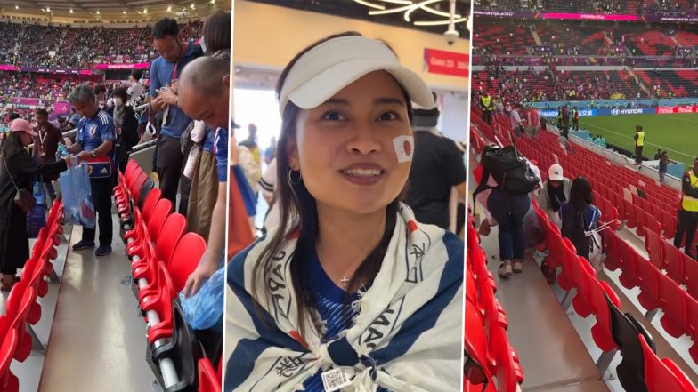 Here’s Why Japanese Fans Clean Up Stadiums After Japan’s Matches at FIFA World Cup 2022 (Watch Video)