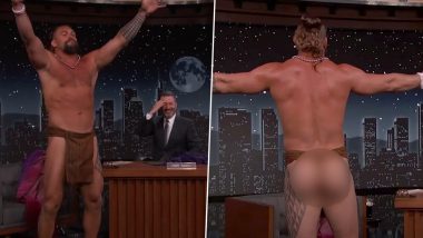 Jason Momoa Strips Down to Only His 'Malo' and Flaunts His Butt Cheeks on Jimmy Kimmel Live (Watch Video)