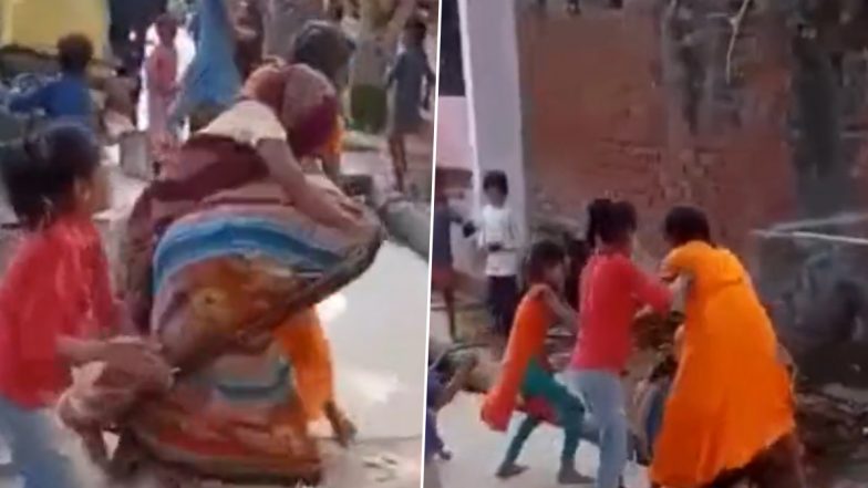 Uttar Pradesh: Women Clash With Each Other After Water Enters Into One's Field in Kaushambi District, Video of Ugly Fight Goes Viral